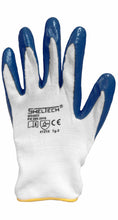 Load image into Gallery viewer, Guanti SHELTECH nylon bianco/nitrile royal - GGU022