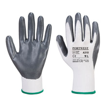 Load image into Gallery viewer, Guanti in Nitrile Flexo Grip Grigio/Bianco PORTWEST - A310