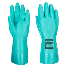 Load image into Gallery viewer, Guanti protezione chimica Nitrosafe Verde PORTWEST - A810