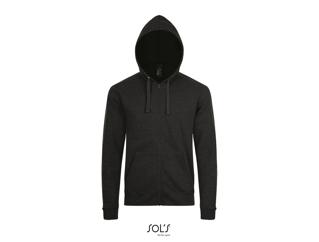 FELPA UNISEX FULL ZIP CON CAPPUCCIO SOL’S - STONE