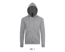 Carica l&#39;immagine nel visualizzatore di Gallery, FELPA UNISEX FULL ZIP CON CAPPUCCIO SOL’S - STONE
